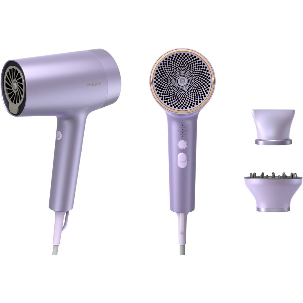Philips BHD72005 Hair Dryer 7000 Purple with ThermoShield Advanced Technology